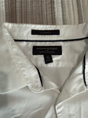 Banana Republic White Shirt with Black Trim